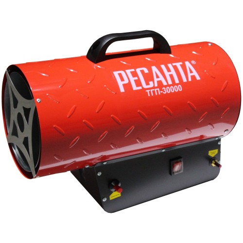 Тепловая пушка Ресанта ТГП-30000 67/1/15 газовая { Мощность 33кВт, 300м.куб/ч, 0,3 бар, расход 2,4 кг/час }